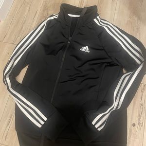 Black and white jacket.